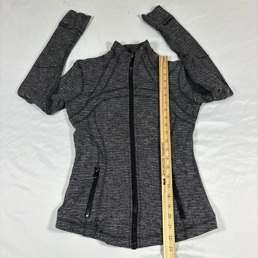 Lululemon Womens Define Jacket Luon Heathered Black Sz 6 Zip Pockets Full Length - Picture 9 of 11